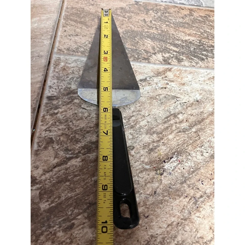 Vintage EKCO Stainless Steel Pie Cake Server Black Handle USA Kitchen Tool